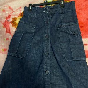 Whistles UK brand midaxi denim skirt